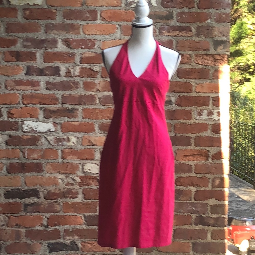 Giorgio Fiorlini Linen Halter Dress Size 8